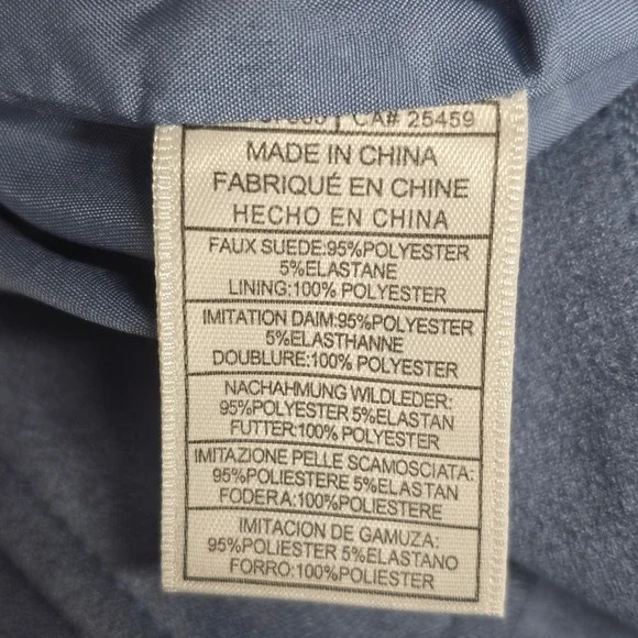 BB Dakota Steve Madden Faux Suede Moto Jacket Blue Women's Size M Streetwear - Picture 8 of 8